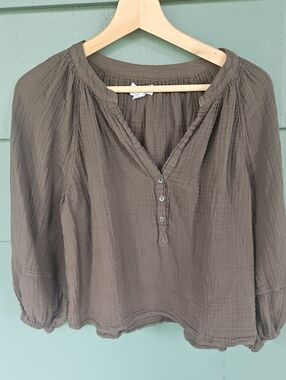 Velvet By Graham&Spencer Cotton Gauze  Blouse